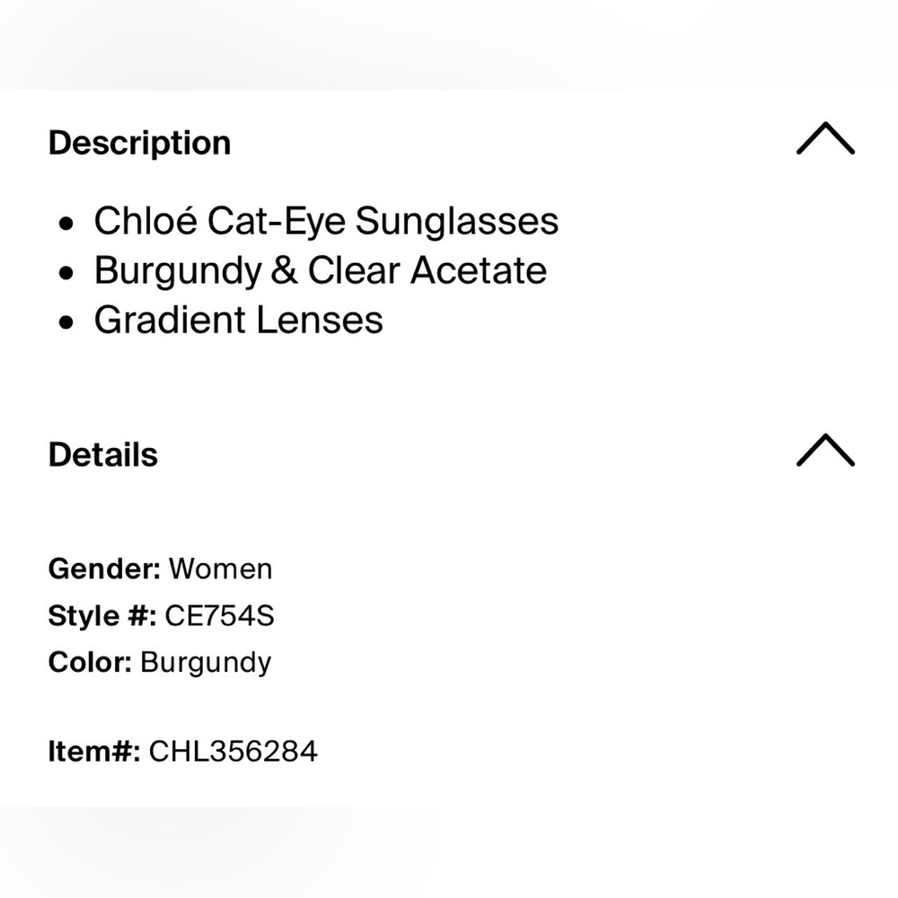 Chloe Burgundy Sunglasses - Picture 4 of 6